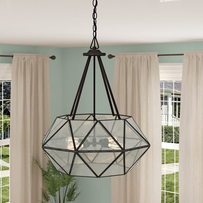 Mistana Jacey 4 Light Unique / Statement Geometric Chandelier